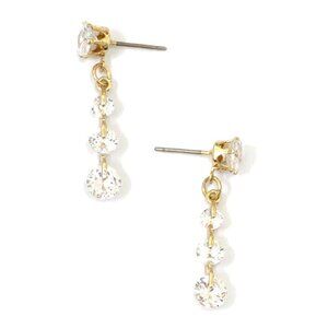 MELLY GOLD RHINESTONE DROP EARRINGS